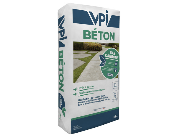 Béton bas carbone pour scellement et petites réparations - sac de 25 kg - VPI - Brico Dépôt