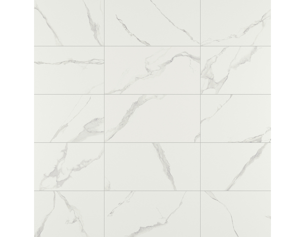 Carrelage de sol intérieur "PUNE MARBRE" blanc 30 X 60 cm - Brico Dépôt