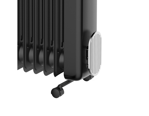 Radiateur à bain d'huile rétro 1500W noir - H. 52cm x l. 20cm - Brico Dépôt