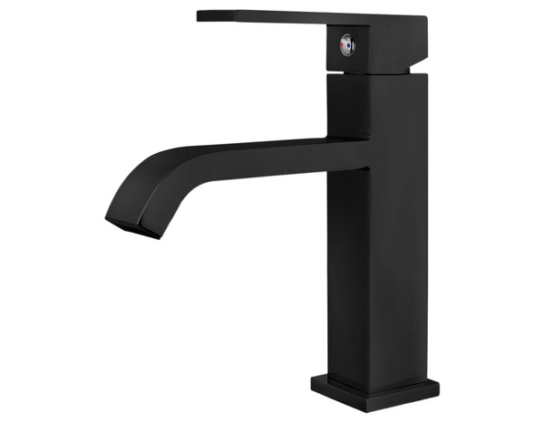 Mitigeur lavabo "Ayaz" noir - H. 16,5 cm - Brico Dépôt