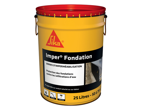 Vernis d'imperméabilisation pour les fondations, seau de 25 L - Sika - Brico Dépôt