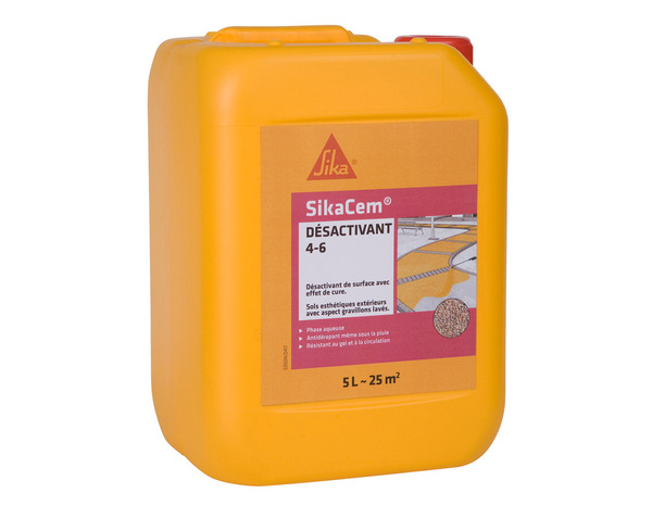 Désactivant 4-6 de surface, effet "gravillons lavés" - bidon de 5 L - Sika - Brico Dépôt