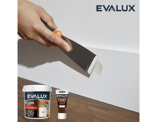 Pâte à bois blanc 60g à usage intérieur - Prêt à l'emploi - Evalux - Brico Dépôt