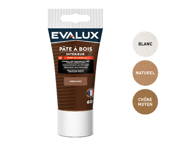Pâte à bois chêne foncé 60g - Evalux - Brico Dépôt