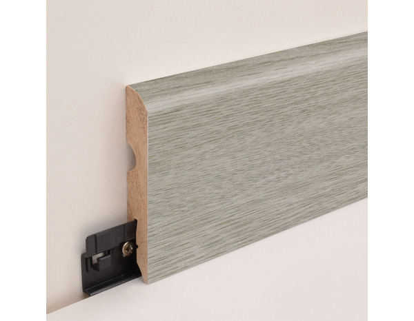 Plinthe à clipser "Cahuita" mat  effet bois gris L. 220 x H. 8 cm x Ép. 13 mm - Cooke and Lewis - Brico Dépôt