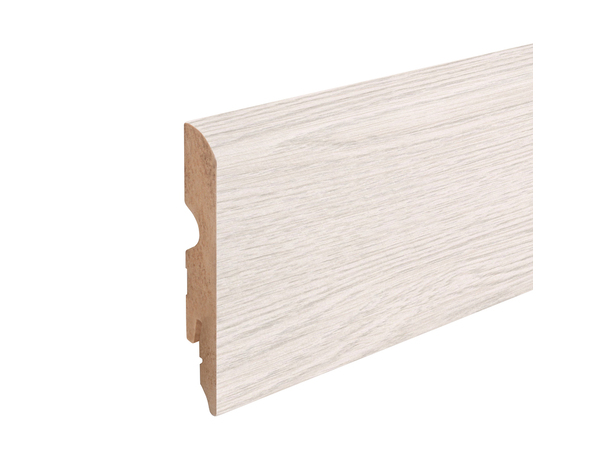 Plinthe à clipser "Cahuita" mat  effet bois blanc L. 220 x H. 8 cm x Ép. 13 mm - Cooke and Lewis - Brico Dépôt