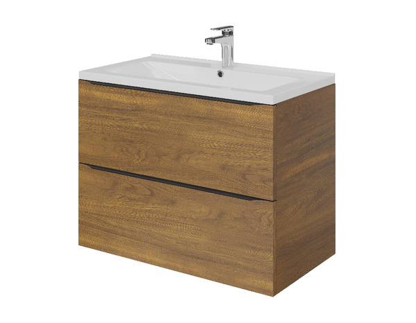 Plan vasque blanc à encastrer en céramique Nira L.80 x H.12 x P.45  cm - GoodHome - Brico Dépôt