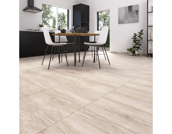 Carrelage de sol intérieur "Nelly' beige - l. 30 x L. 60 cm - Cooke and Lewis - Brico Dépôt