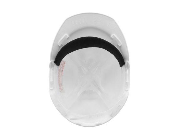 Casque de chantier blanc avec harnais réglable - Brico Dépôt