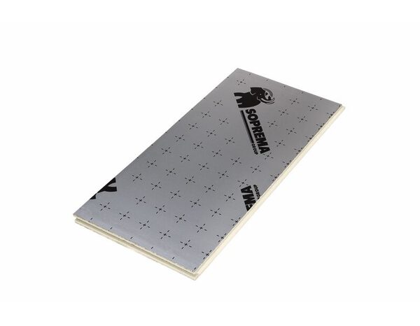 Panneau de polyuréthane Ép. 80 mm PU 120x60 cm, parement aluminium - Soprema - Brico Dépôt