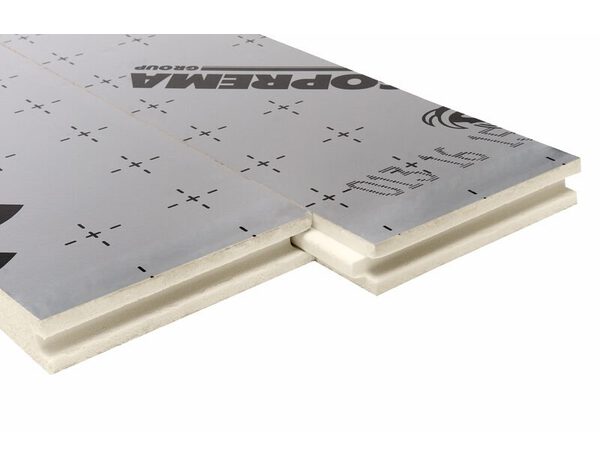 Panneau de polyuréthane Ép. 80 mm PU 120x60 cm, parement aluminium - Soprema - Brico Dépôt