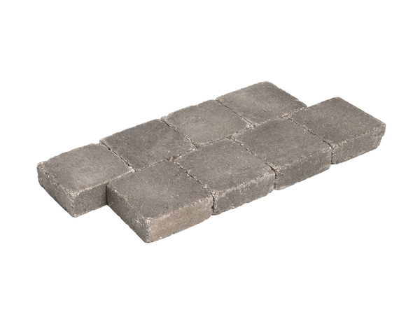Pavé carré gris 10 x 10 cm. Ép. 3,4 cm. - Brico Dépôt
