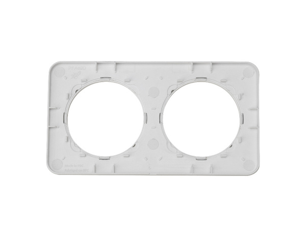 Plaque 2 postes verre blanc "Zephyr" - Brico Dépôt