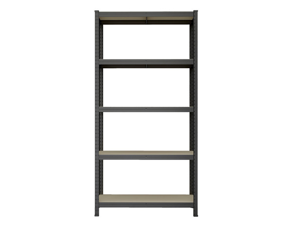Etagère bois métal noir charge totale max : 600 kg - H. 180 x L. 90 x P. 40 cm. - Brico Dépôt