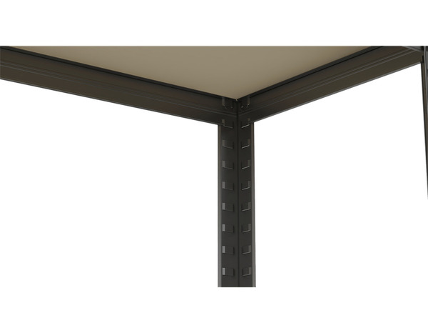 Etagère bois métal noir charge totale max : 600 kg - H. 180 x L. 90 x P. 40 cm. - Brico Dépôt