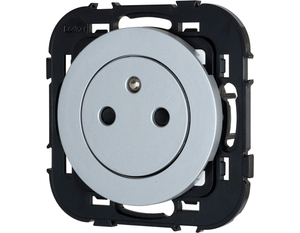 Prise affleurante 2P+T Gris "Zephyr" - Brico Dépôt
