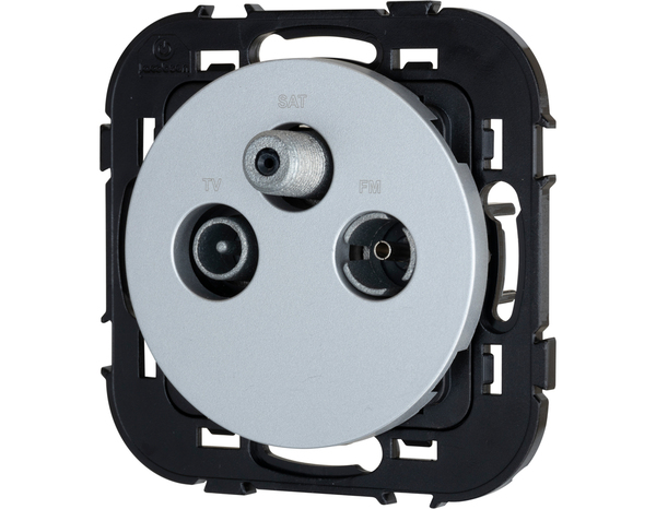 Prise Tv/Fm/Satellite Gris "Zephyr" - Brico Dépôt