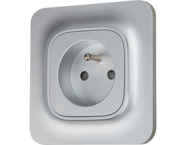 Prise 2P+T complet gris "Mauka" - Brico Dépôt
