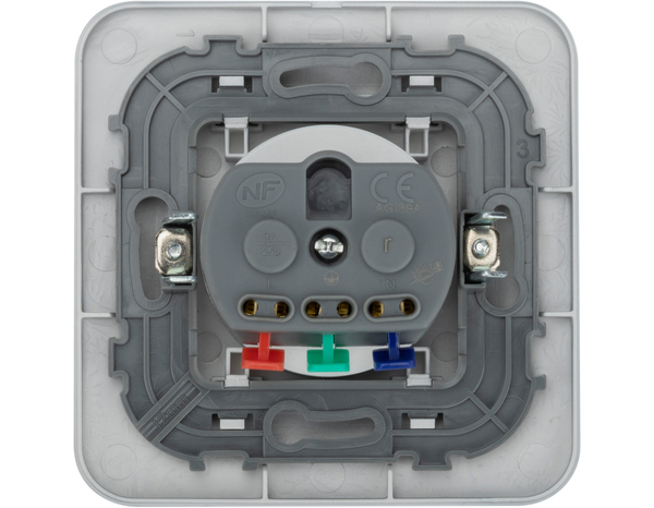 Prise 2P+T complet gris "Mauka" - Brico Dépôt