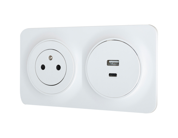 Prise Et Chargeur Usb A+C "Zephyr" - Brico Dépôt