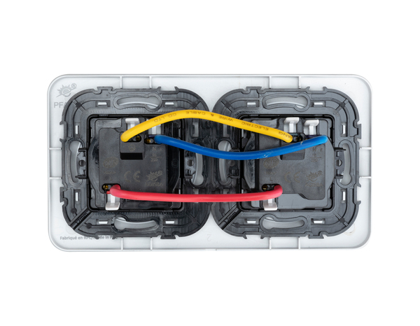 Double Prise 2P+T precablée gris - Brico Dépôt