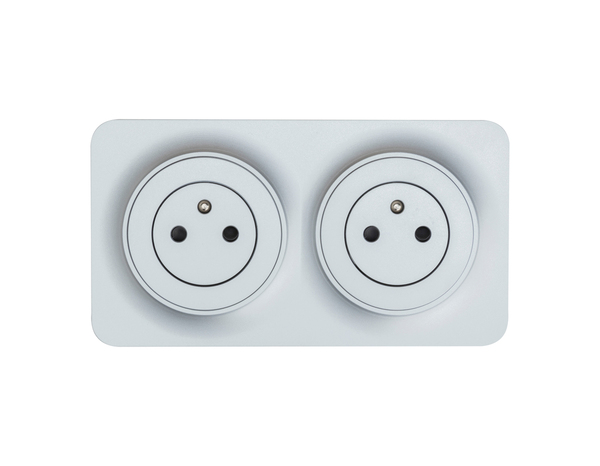 Double Prise 2P+T precablée gris - Brico Dépôt