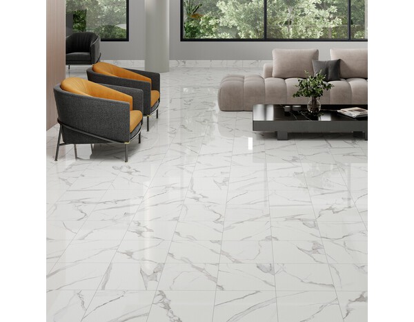 Plinthe en carrelage "Cavan Calacatta" 8 x 45 cm - Brico Dépôt