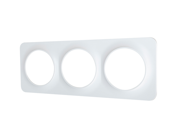 Plaque 3 Postes Blanc "Zephyr" - Brico Dépôt