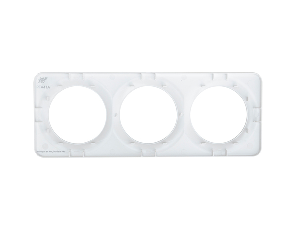 Plaque 3 Postes Blanc "Zephyr" - Brico Dépôt