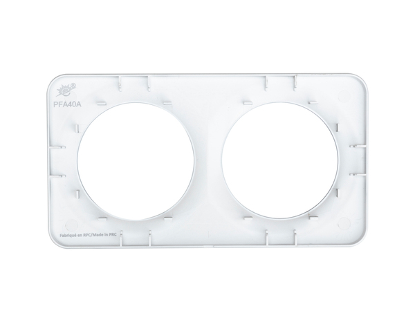 Plaque 2 postes gris "Zephyr' - Brico Dépôt