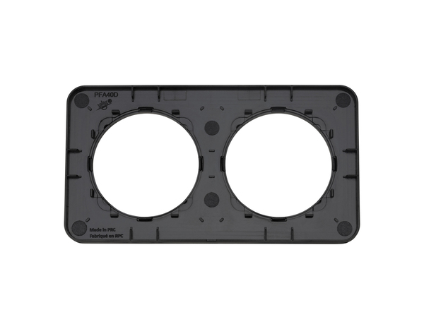 Plaque 2 postes verre noir "Zephyr" - Brico Dépôt