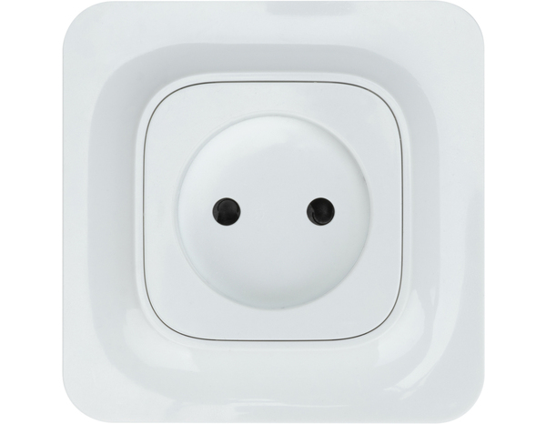 Prise sans terre complet  blanc brillant "Mauka" - Brico Dépôt