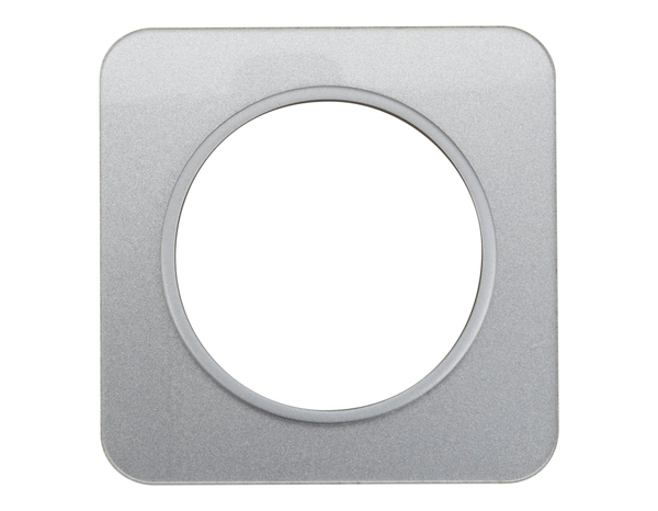 Plaque 1 poste verre gris "Zephyr" - Brico Dépôt