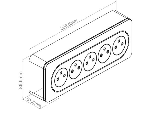 Bloc 5 Prises 2P+T "Zephyr" - Brico Dépôt