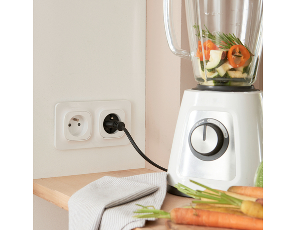 Double Prise 2P+T precablée "Mauka" - Brico Dépôt