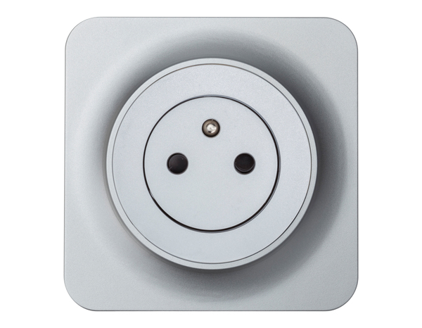 Lot de 5 prises 2P+T gris "Zephyr" - Brico Dépôt