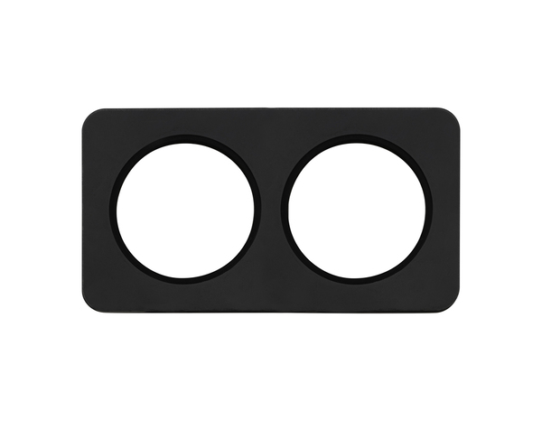 Plaque 2 postes verre noir "Zephyr" - Brico Dépôt