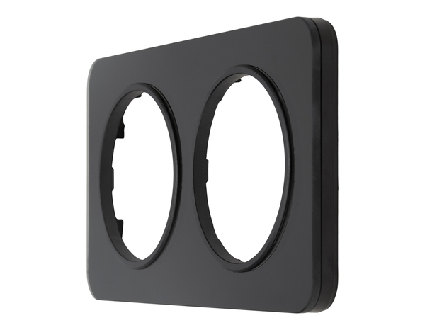 Plaque 2 postes verre noir "Zephyr" - Brico Dépôt