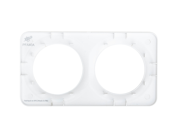 Plaque 2 Postes blanc mat "Zephyr" - Brico Dépôt