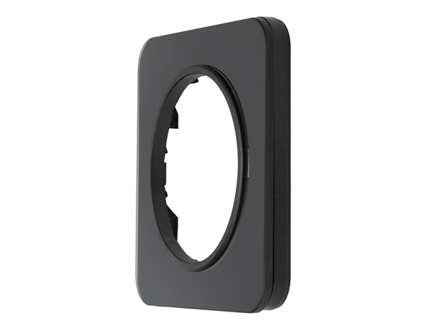 Plaque 1 poste verre noir "Zephyr" - Brico Dépôt