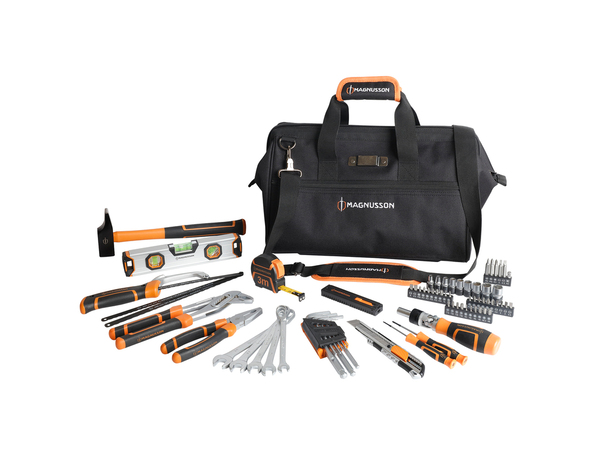 Sac à outils en tissus pour petits travaux - 74 pièces - MAGNUSSON - Brico Dépôt