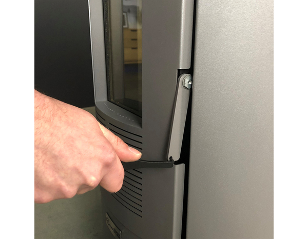 Poêle à granulés télécommandé "Elipse 12C" - 8,7 kW gris - L. 52,5cm x H. 95,6 cm - Brico Dépôt