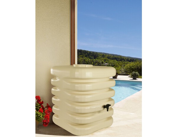 Récupérateur à eau cubique beige 1000 L - Brico Dépôt