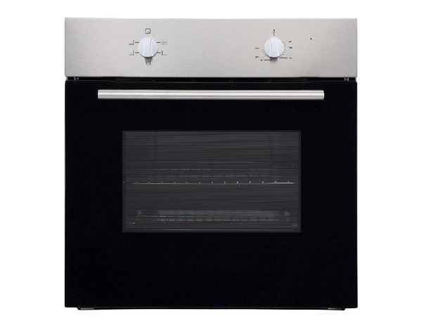 Four statique inox et noir avec plaque et grille - 71 L - Brico Dépôt