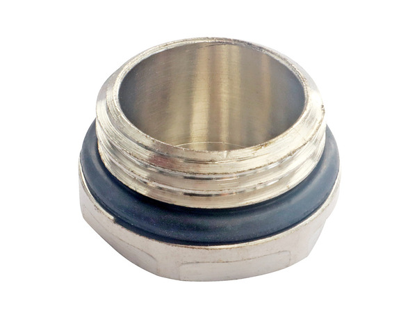 Bouchon obturateur de radiateur 15/21 en laiton nickelé - Somatherm - Brico Dépôt