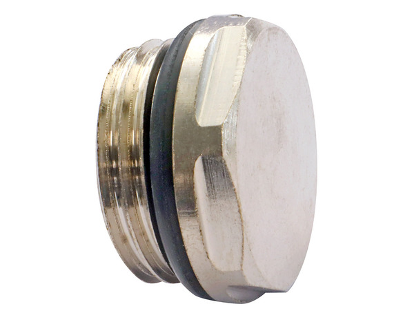 Bouchon obturateur de radiateur 15/21 en laiton nickelé - Somatherm - Brico Dépôt