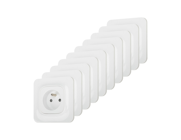 Lot 10 Prises 2P+T complet "Mauka" - Brico Dépôt