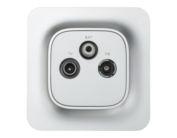 Prise Tv/Fm/Sat complet gris "Mauka" - Brico Dépôt