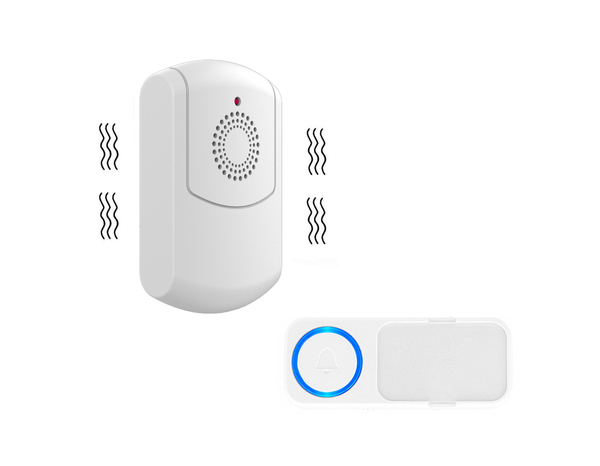 Kit carillon vibrant à piles + bouton sonnette portée à 150 mètres - Brico Dépôt