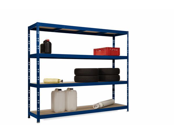 Etagère bois et métal H. 200 x L. 237 x P. 60 cm. - Brico Dépôt